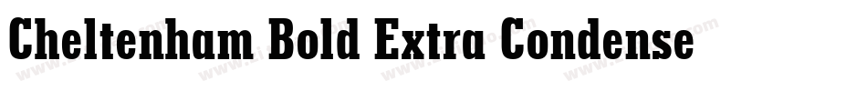 Cheltenham Bold Extra Condensed BT字体转换